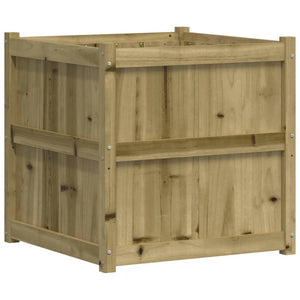 vidaXL Garden Planter 70x70x70 cm Impregnated Wood Pine