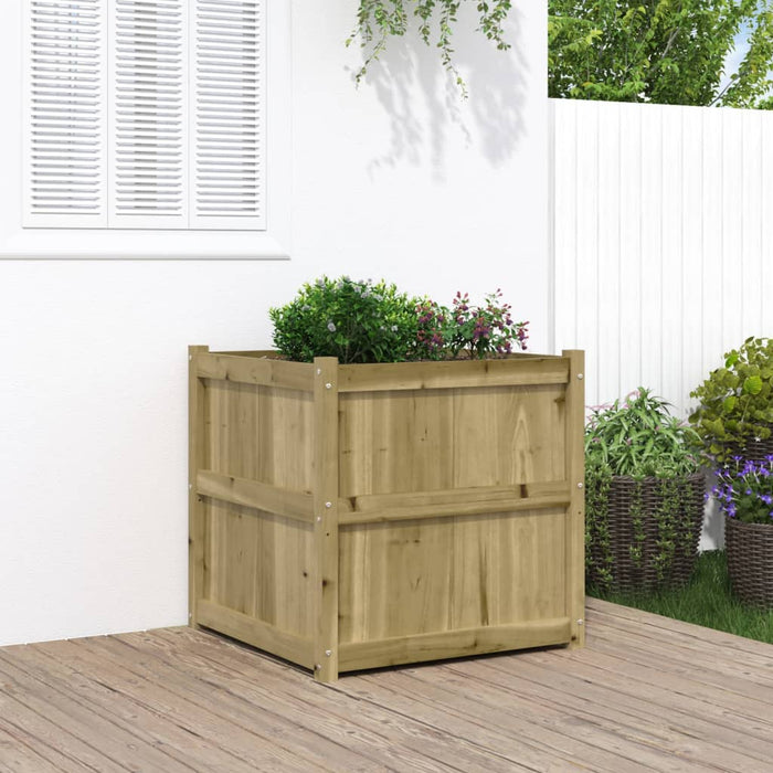 vidaXL Garden Planter 70x70x70 cm Impregnated Wood Pine