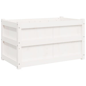 vidaXL Garden Planter White 90x50x50 cm Solid Wood Pine