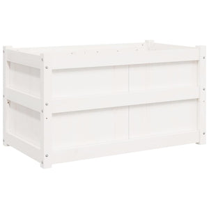 vidaXL Garden Planter White 90x50x50 cm Solid Wood Pine