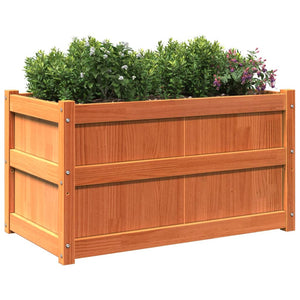 vidaXL Garden Planters 2 pcs Wax Brown Solid Wood Pine