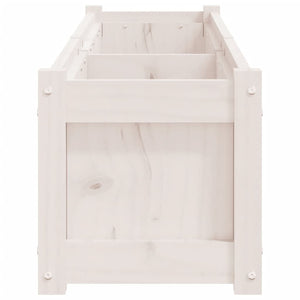 vidaXL Garden Planters 2 pcs White Solid Wood Pine