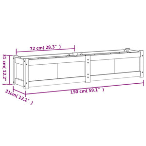 vidaXL Garden Planters 2 pcs White Solid Wood Pine