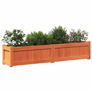 vidaXL Garden Planters 2 pcs Wax Brown Solid Wood Pine