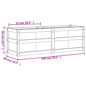 vidaXL Garden Planter 150x50x50 cm Impregnated Wood Pine