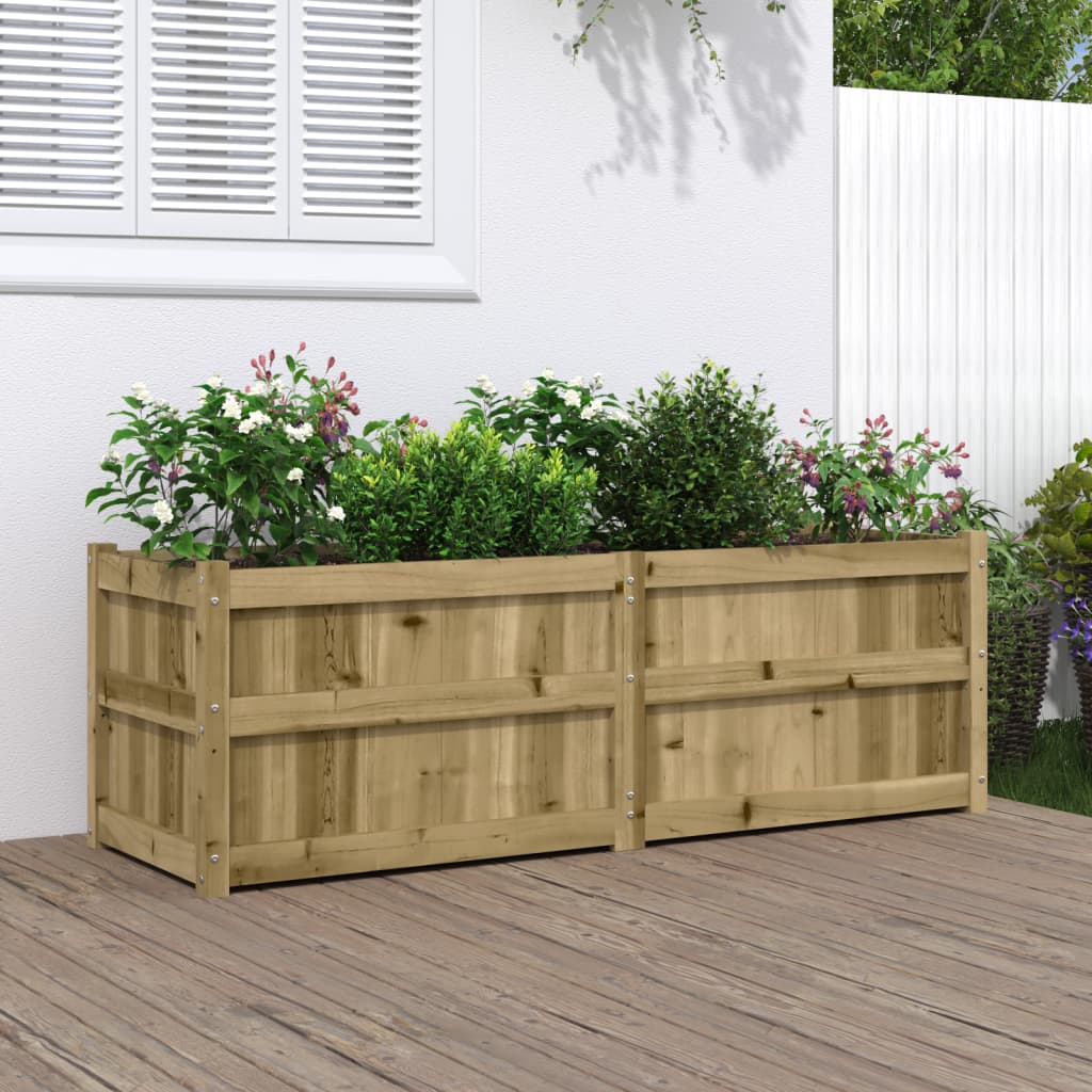 vidaXL Garden Planter 150x50x50 cm Impregnated Wood Pine