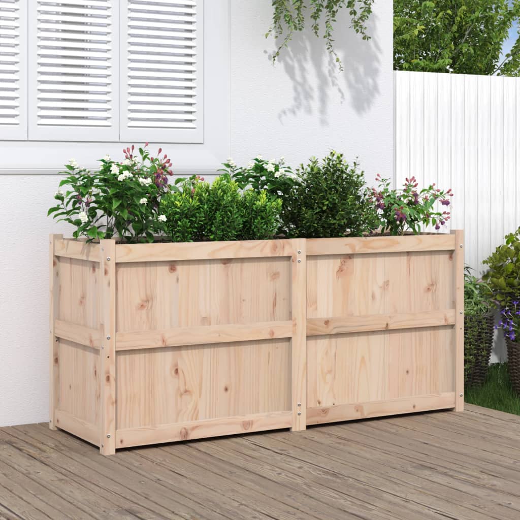 vidaXL Garden Planter 150x50x70 cm Solid Wood Pine