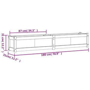 vidaXL Garden Planters 2 pcs Solid Wood Pine