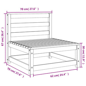 vidaXL Garden Sofa Armless 70x70x67 cm Solid Wood Douglas