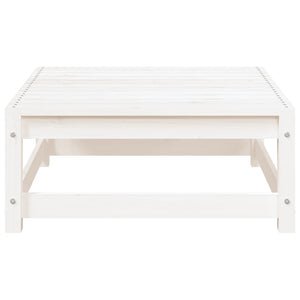 vidaXL Garden Footstool White 70x70x30 cm Solid Wood Pine