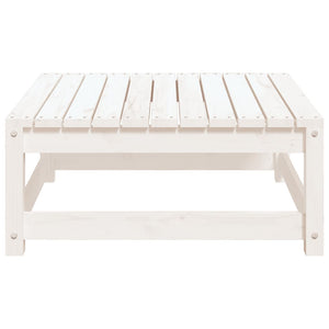 vidaXL Garden Footstool White 70x70x30 cm Solid Wood Pine