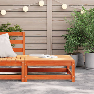 vidaXL Garden Footstool Wax Brown 70x70x30 cm Solid Wood Pine