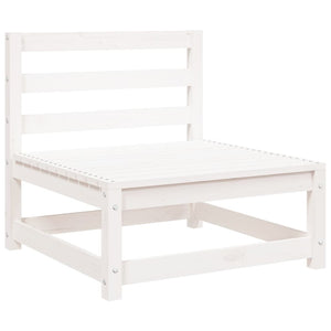 vidaXL Garden Sofa 2-Seater White Solid Wood Pine