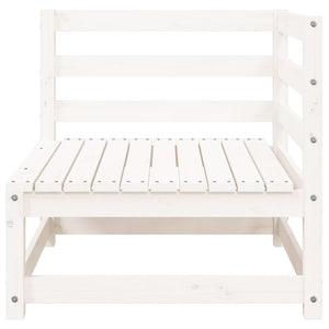 vidaXL Garden Sofa 2-Seater White Solid Wood Pine