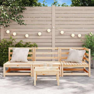 vidaXL Garden Sofa 3-Seater Solid Wood Pine