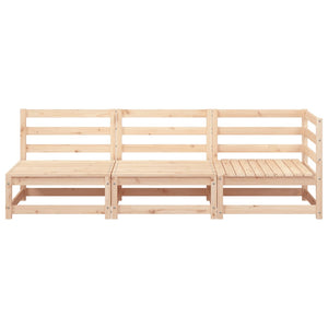 vidaXL Garden Sofa 3-Seater Solid Wood Pine