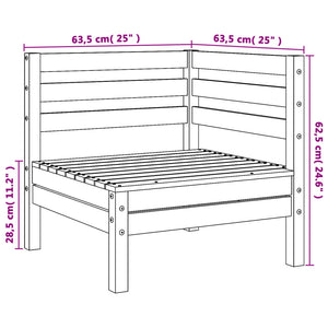 vidaXL Garden Sofas Corner 2 pcs Impregnated Wood Pine