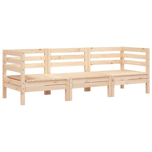 vidaXL Garden Sofa 3-Seater Solid Wood Pine