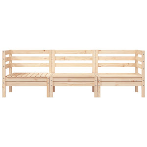 vidaXL Garden Sofa 3-Seater Solid Wood Pine