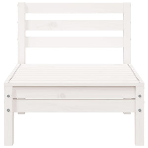 vidaXL Garden Sofa 3-Seater White Solid Wood Pine