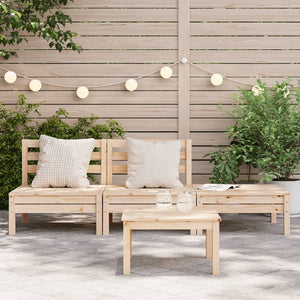 vidaXL Garden Sofa 3-Seater Solid Wood Pine