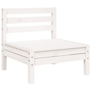 vidaXL Garden Sofa 3-Seater White Solid Wood Pine