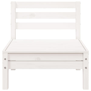 vidaXL Garden Sofa 3-Seater White Solid Wood Pine