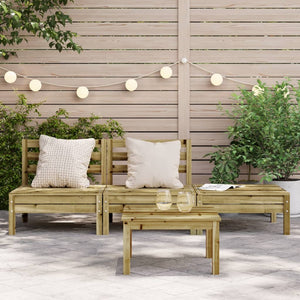 vidaXL Garden Sofa 3-Seater Impregnated Wood Pine