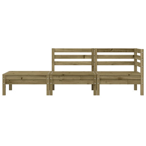 vidaXL Garden Sofa 3-Seater Impregnated Wood Pine