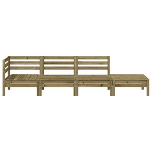 vidaXL Garden Sofa 4-Seater Impregnated Wood Pine