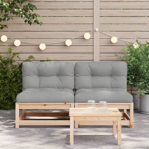 vidaXL Garden Sofas Armless with Cushions 2 pcs Solid Wood Pine