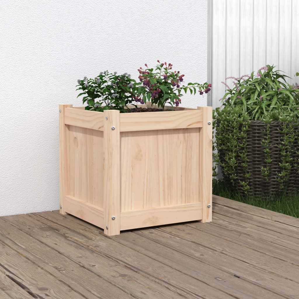 vidaXL Garden Planter 40x40x40 cm Solid Wood Pine