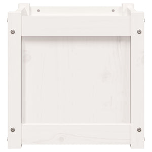 vidaXL Garden Planter White 40x40x40 cm Solid Wood Pine