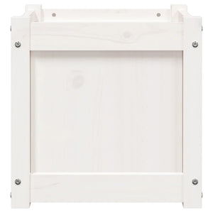 vidaXL Garden Planter White 40x40x40 cm Solid Wood Pine