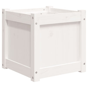 vidaXL Garden Planter White 40x40x40 cm Solid Wood Pine