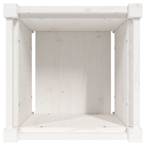 vidaXL Garden Planter White 40x40x40 cm Solid Wood Pine