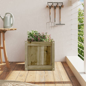 vidaXL Garden Planter 40x40x40 cm Impregnated Wood Pine