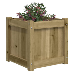 vidaXL Garden Planter 40x40x40 cm Impregnated Wood Pine