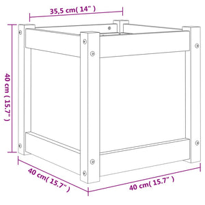 vidaXL Garden Planter 40x40x40 cm Impregnated Wood Pine