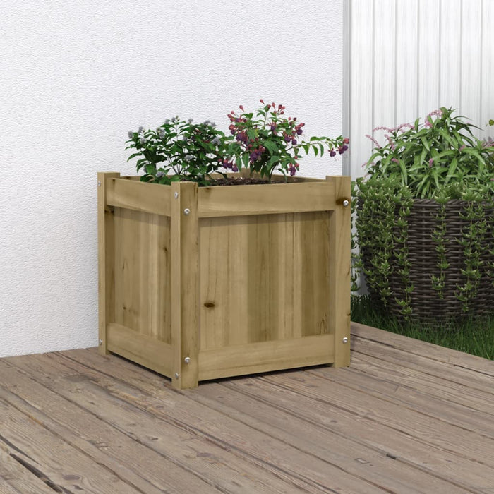 vidaXL Garden Planter 40x40x40 cm Impregnated Wood Pine