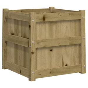 vidaXL Garden Planter 50x50x50 cm Impregnated Wood Pine