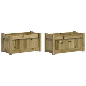 vidaXL Garden Planters 2 pcs Impregnated Wood Pine