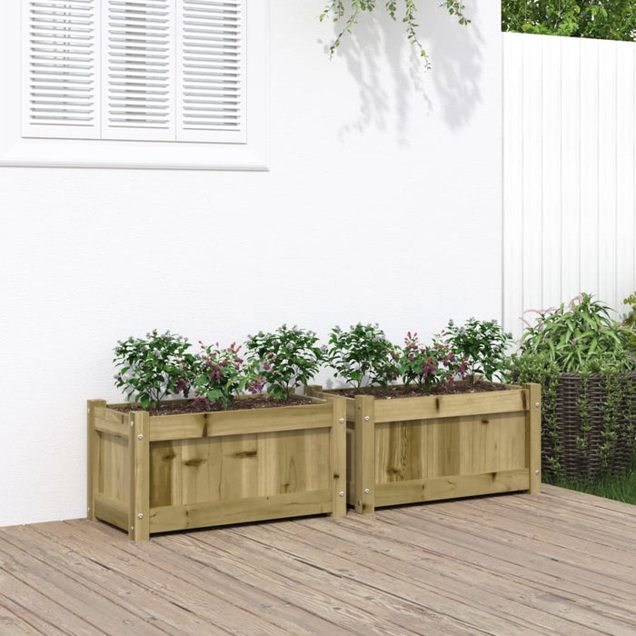 vidaXL Garden Planters 2 pcs Impregnated Wood Pine