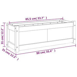 vidaXL Garden Planter 90x31x31 cm Solid Wood Douglas