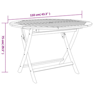 vidaXL 5 Piece Garden Dining Set Solid Wood Acacia