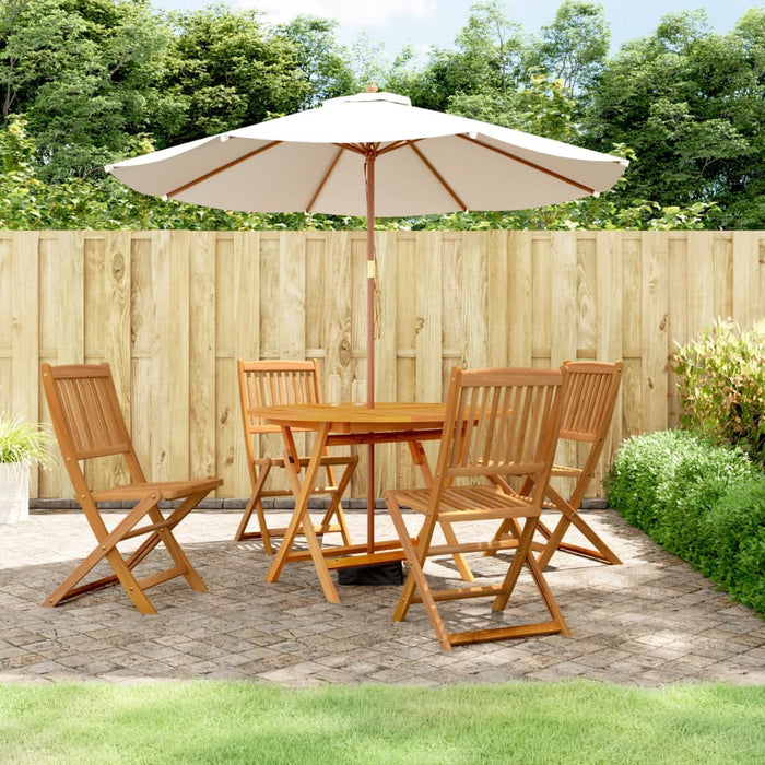 vidaXL 5 Piece Garden Dining Set Solid Wood Acacia