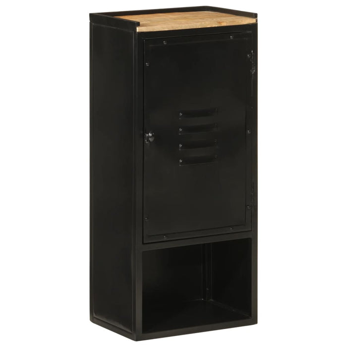 vidaXL Bathroom Cabinet 40x27x90 cm Iron and Solid Wood Mango