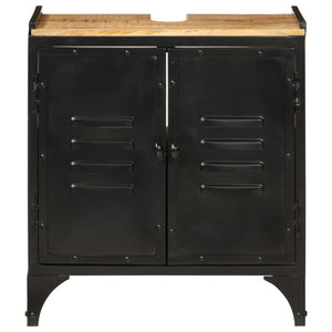 vidaXL Bathroom Sink Cabinet 55x35x60 cm Iron and Solid Wood Mango