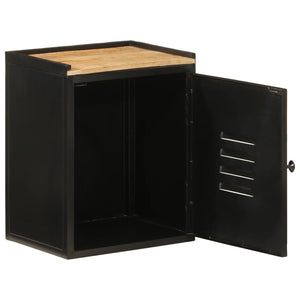 vidaXL Bathroom Cabinet 40x30x50 cm Iron and Solid Wood Mango