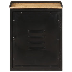 vidaXL Bathroom Cabinet 40x30x50 cm Iron and Solid Wood Mango